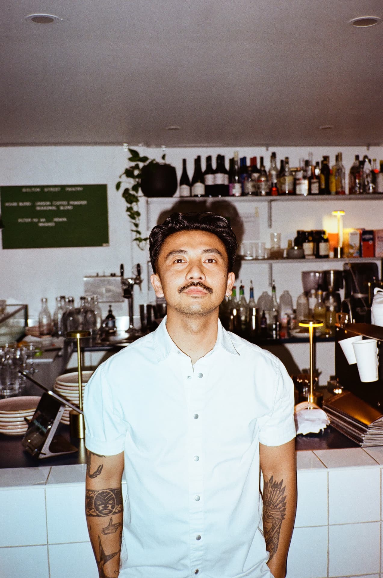 The Boy behind the bar at Bolton Street Pantry