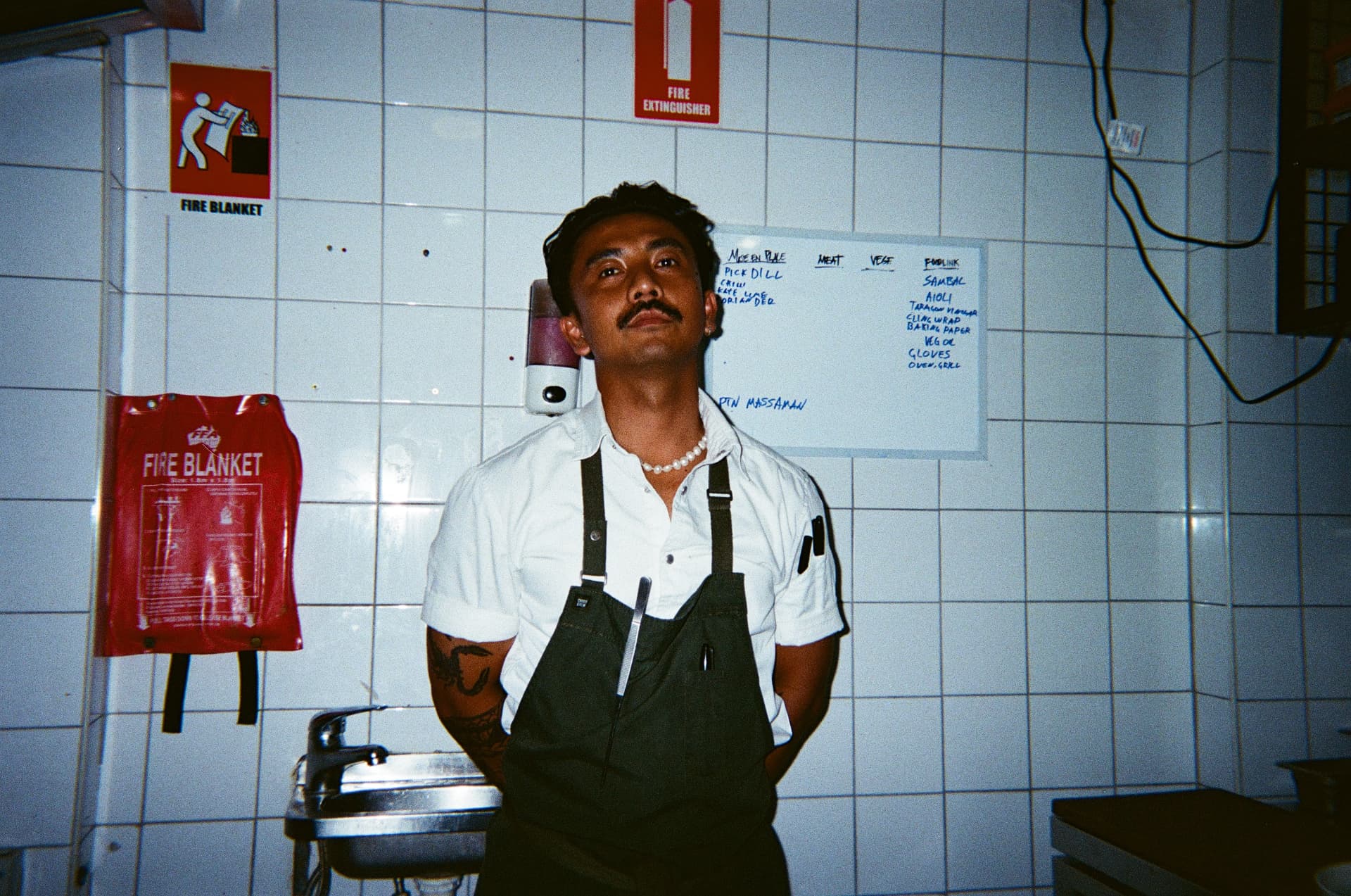 The Boy in the kitchen before service
