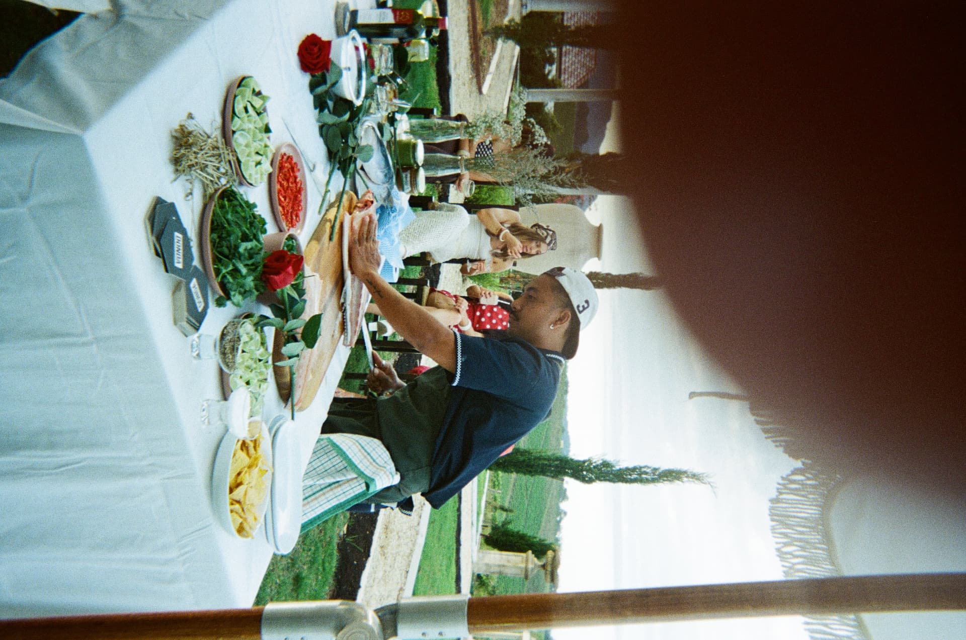 Working the long white table